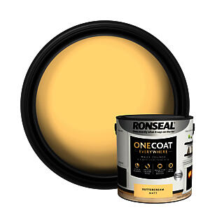 Ronseal One Coat Everywhere Paint Buttercream Matt 2.5L