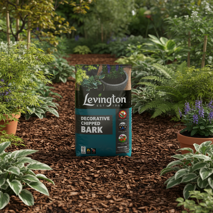 Levington Decorative Chipped Bark Bark Chippings Plant Potting Garden Border Bark 40L Bag