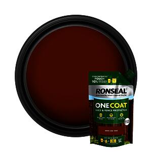 Ronseal One Coat Shed & Fence Pouch Medium Oak 950ml Concentrate