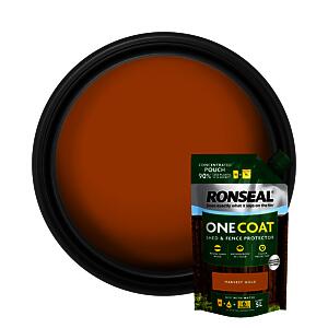Ronseal One Coat Shed & Fence Pouch Harvest Gold 950ml Concentrate