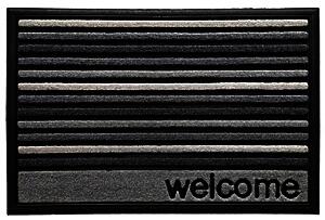 Scrape 'N' Sorb Premium Doormat |Welcome Grey | 45 x 60cm | Durable Nylon Pile