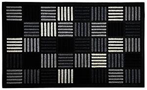 Scrape 'N' Sorb -Parquet Grey Large Doormat - 45x75cm