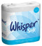 Whisper Soft Luxury Toilet Roll 2 Ply - Pack Of 4 Rolls White  Box 10's (Total 40 Rolls)