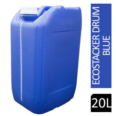 Ecostacker Blue Jerry Can & White Tamper Evident Lid 20 Litre
