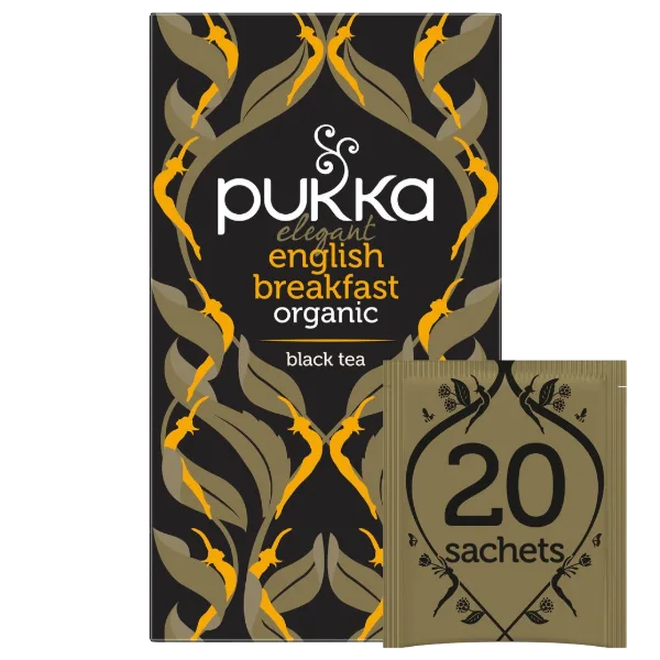 Pukka Tea Elegant English Breakfast Individually Wrapped Enveloped Tea 20's