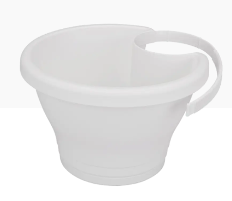 Elho Corsica Drainpipe Clicker Flower Pot 24cm WHITE - UK BUSINESS SUPPLIES