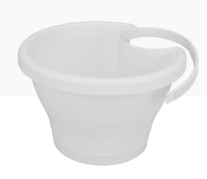 Elho Corsica Drainpipe Clicker Flower Pot 24cm WHITE - UK BUSINESS SUPPLIES