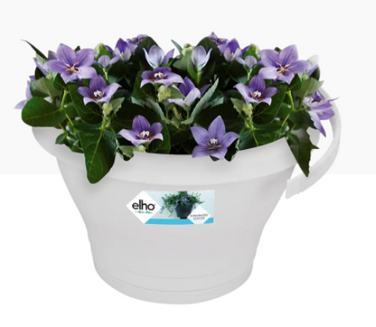 Elho Corsica Drainpipe Clicker Flower Pot 24cm WHITE - UK BUSINESS SUPPLIES