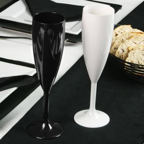 Belgravia Black Plastic Champagne Flutes Pack 6’s (3320)