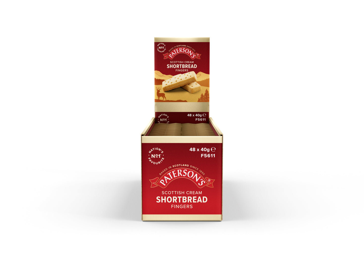 Patersons Scottish Cream Shortbread Fingers Mini Packs 40g (Pack of 48)