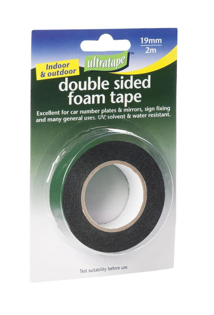 Ulratape Double Sided Foam Tape | 19mm x 2m | Black