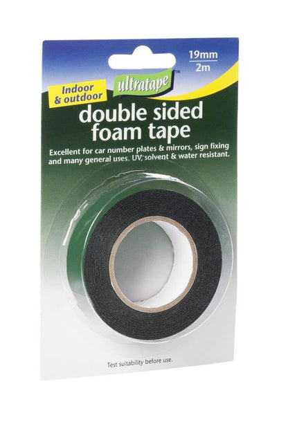 Ulratape Double Sided Foam Tape | 19mm x 2m | Black