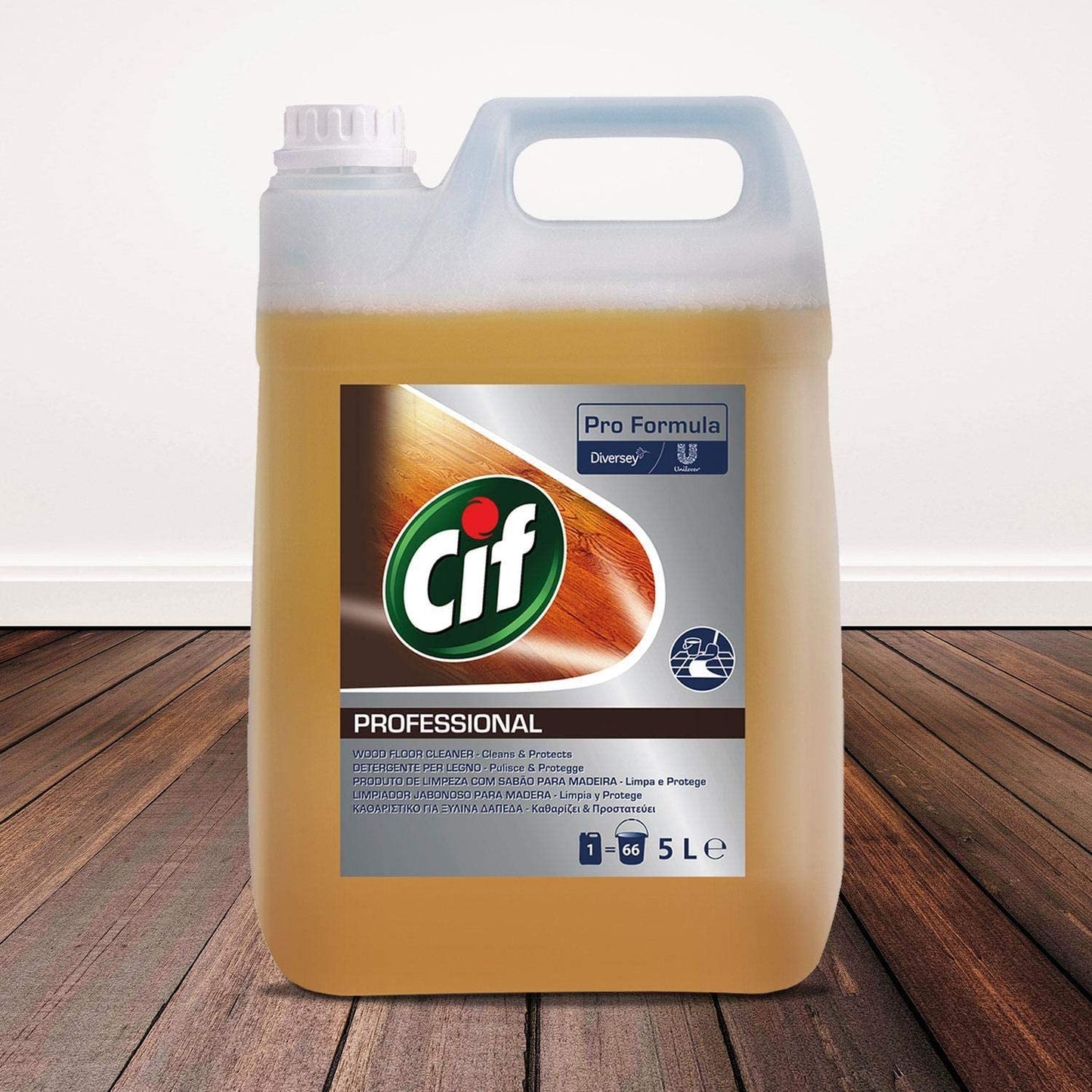 Cif Professional Wood Floor Cleaner Concentrate 5 Litre {Makes Approx 66 Buckets}