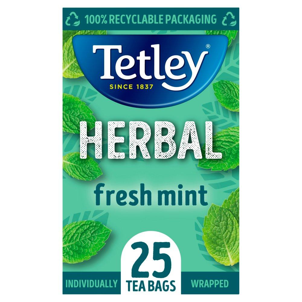 Tetley Herbal Fresh Mint Compostable Envelope Tea Bags 25's - UK BUSINESS SUPPLIES