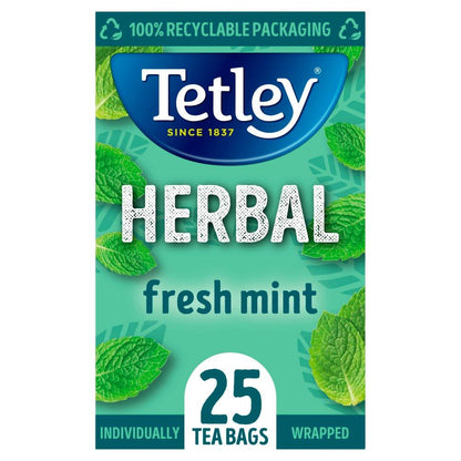 Tetley Herbal Fresh Mint Compostable Envelope Tea Bags 25's - UK BUSINESS SUPPLIES