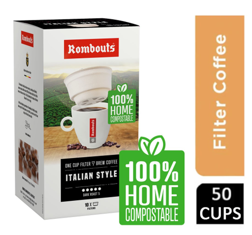 Rombouts Italian Roasted Original 1 Cup Filters 10's