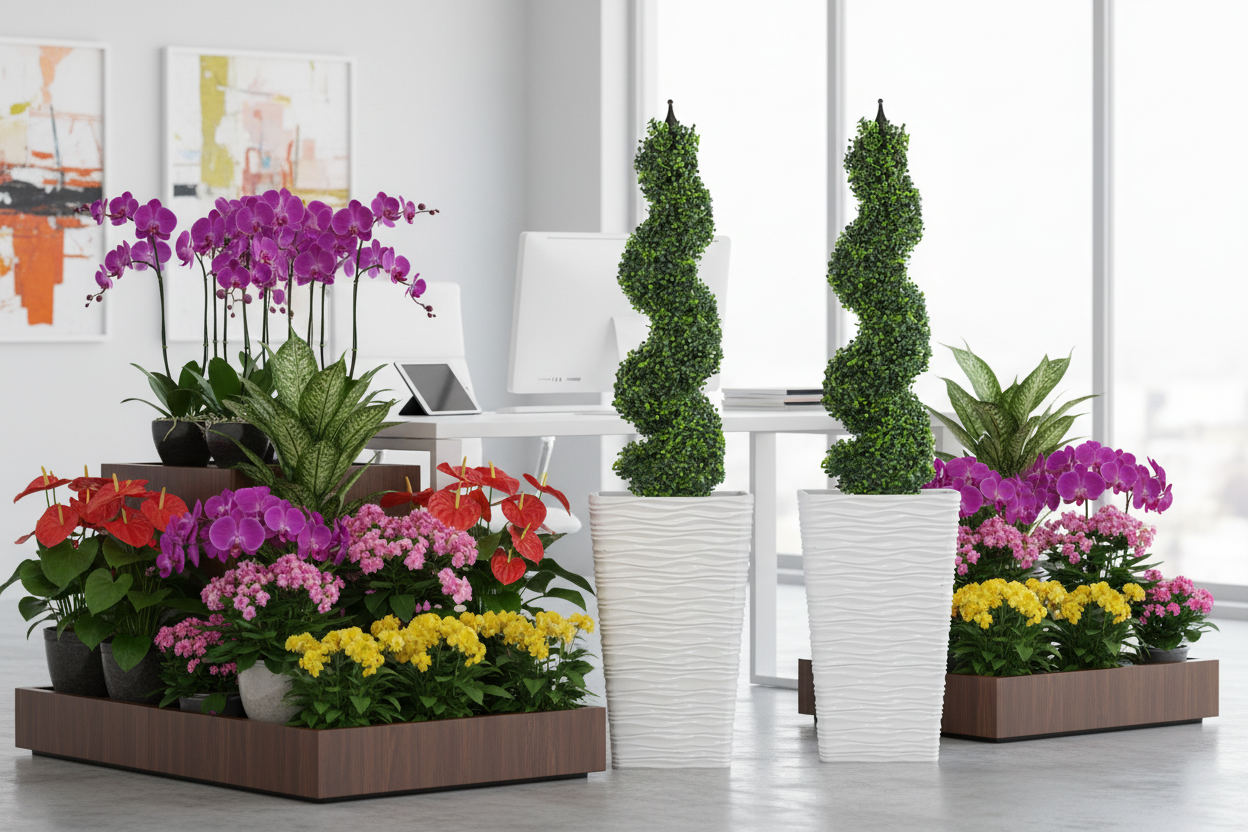 Fixtures Glaze Wave High Gloss LARGE Planter {White} Indoor or Outdoor