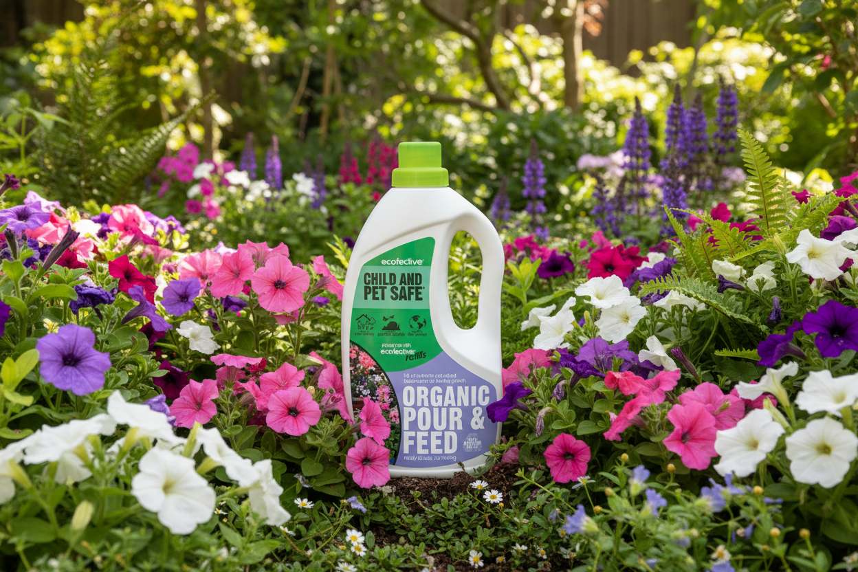 Ecofective Organic Gardening Pour & Feed Fertilizer 1.5 Litre