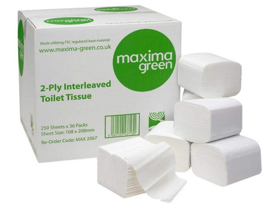 Maxima Bulk Pack Toilet Tissue 2-Ply 300 Sheets White (Pack of 30)