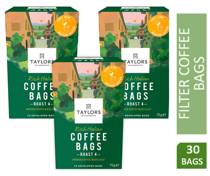 Taylors of Harrogate Rich Italian Coffee Bags Pack 30s