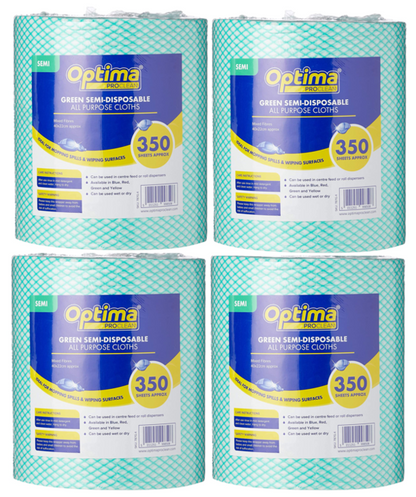 Ramon Hygiene Optima All Purpose, Non Woven Cloth Roll 350 Sheet {Green}