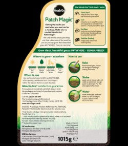 Miracle-Gro Patch Magic Jug 1015G |  2× thicker than ordinary grass seed