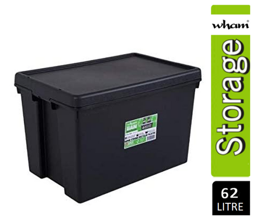 Wham Bam Black Recycled Storage Box 62 Litre