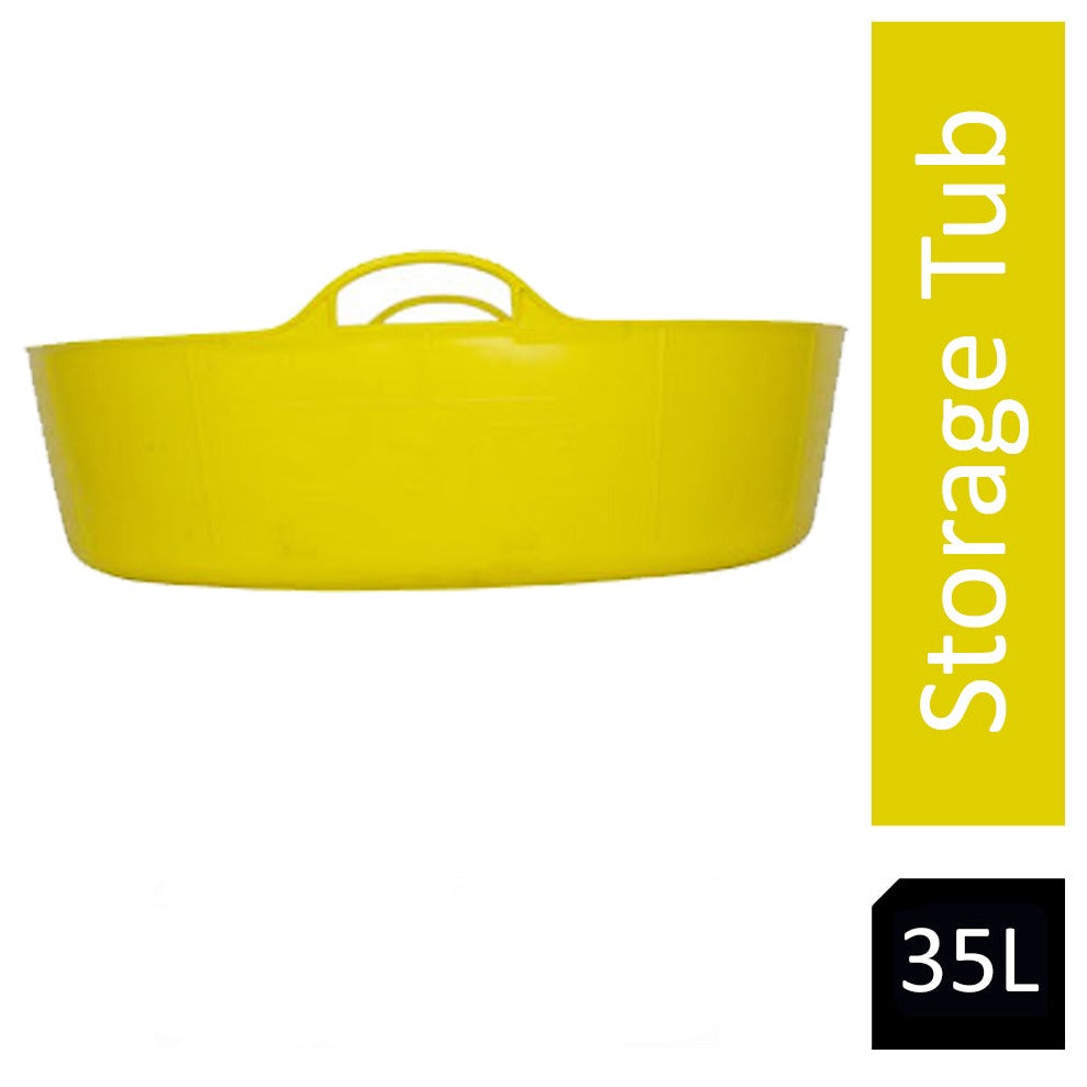 Red Gorilla {Tubtrug} Yellow Shallow Tub Large 35 Litre