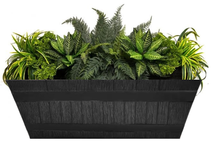 Fixtures Barrel Design Grey Trough L50cm x W25.5cm x H19.5cm