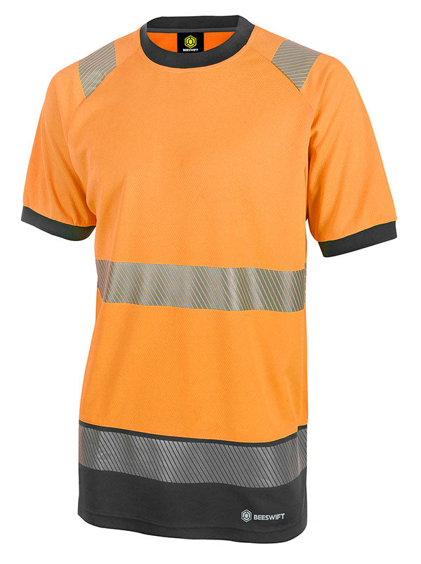 Beeswift Deltic Hi-Vis Two-Tone Short Sleeve T-Shirt - {ALL COLOURS / SIZES}