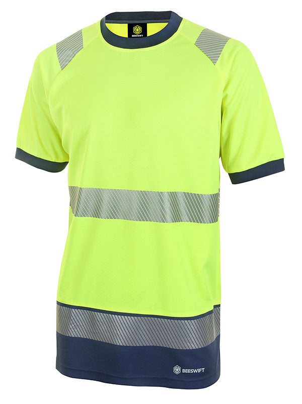 Beeswift Deltic Hi-Vis Two-Tone Short Sleeve T-Shirt - {ALL COLOURS / SIZES}