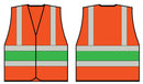 Orange Wceng Vest With Green Band 3XL