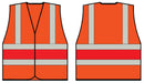 Orange Wceng Vest With Red Band Lge