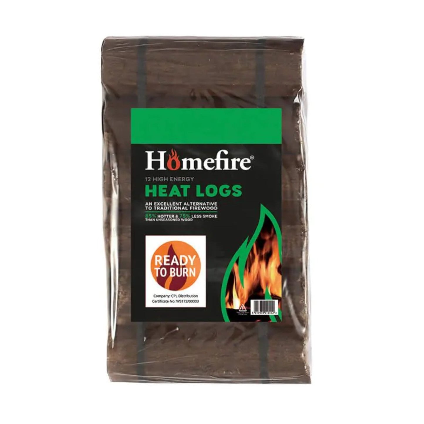 Heat Logs High Energy Ultra Dry Open Fire Log Eco Wood Fuel {Pack x 12}