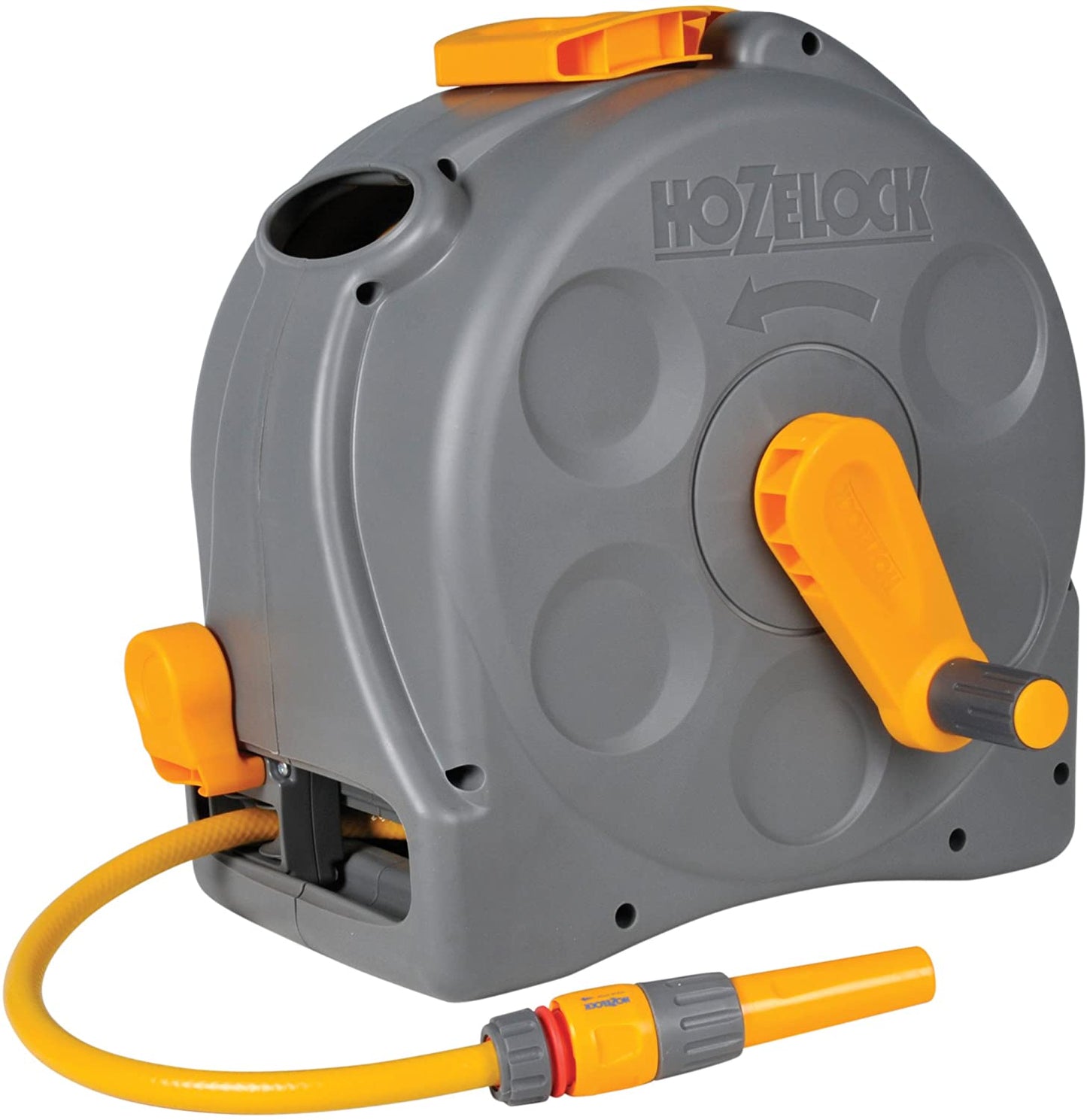 Hozelock Compact 2in1 Reel with 25 m Hose, Grey / yellow {2415}