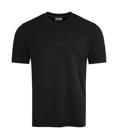 Jcb Unisex 3D Embossed T-Shirt Black ALL SIZES