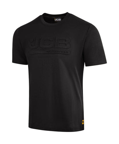 Jcb Unisex 3D Embossed T-Shirt Black ALL SIZES