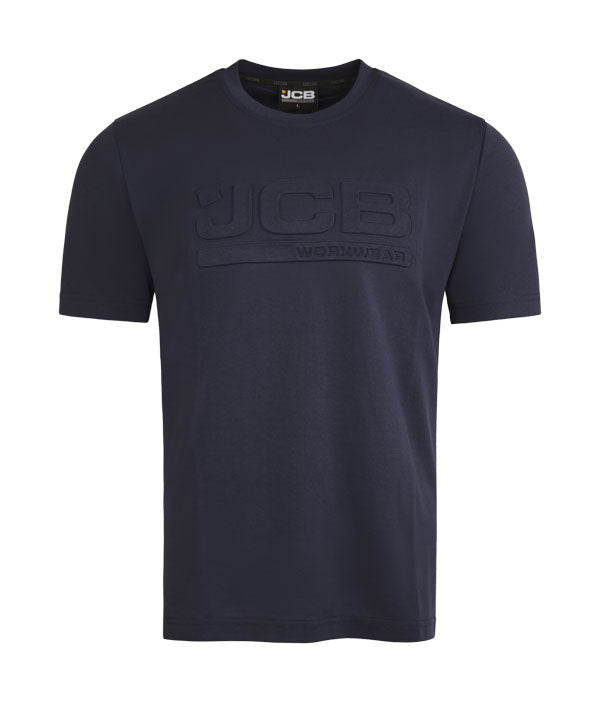 Jcb Unisex 3D Embossed T-Shirt Navy ALL SIZES