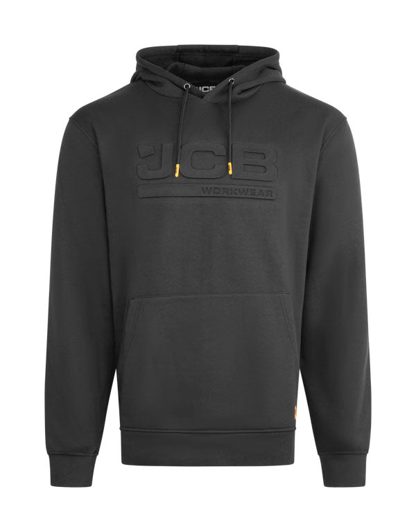 Jcb Unisex Embossed Hoody Black ALL SIZES