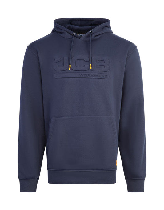 Jcb Unisex Embossed Hoody Navy ALL SIZES