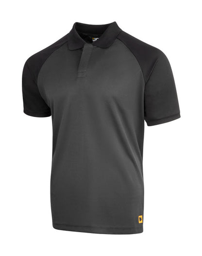 Jcb Unisex Classic Collar Polo Shirt Grey/Black ALL SIZES