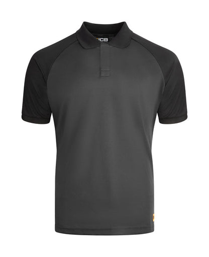 Jcb Unisex Classic Collar Polo Shirt Grey/Black ALL SIZES