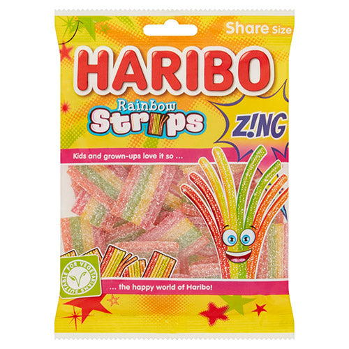 Haribo Rainbow Stripes Sweets 130g Bag