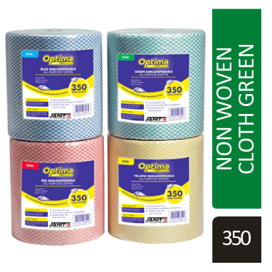 Ramon Hygiene Optima All Purpose, Non Woven Cloth Roll 350 Sheet {Green}