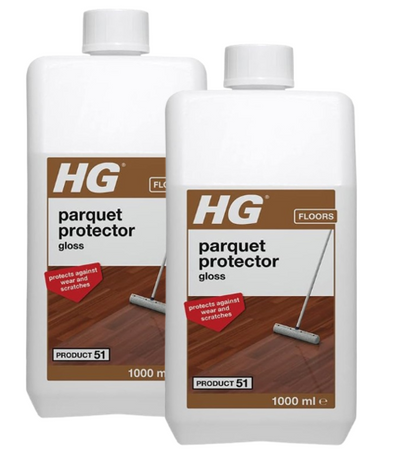HG Parquet Protective Coating Gloss Finish 1 Litre | 2 Pack Bundle