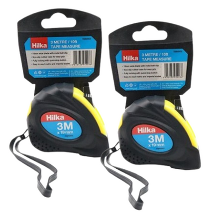 Hilka Tools 3M Tape Measure | 2 Pack Bundle
