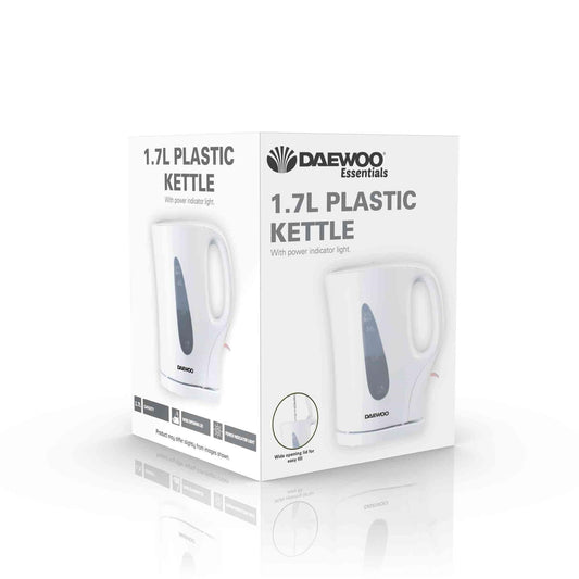 Daewoo 1.7 litre White Kettle | Cordless | Auto On Off