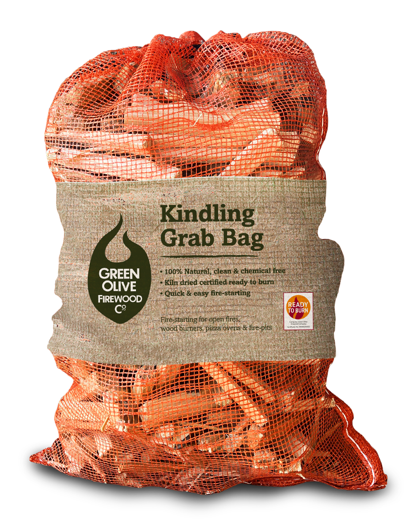 Green Olive Firewood Kindling Firestarting Wood Sticks - 5kg / 27ltr