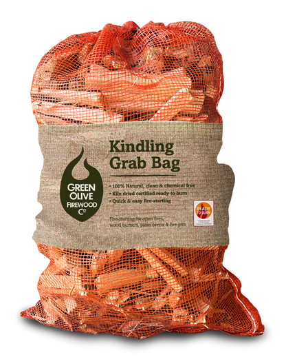 Green Olive Firewood Kindling Firestarting Wood Sticks - 5kg / 27ltr