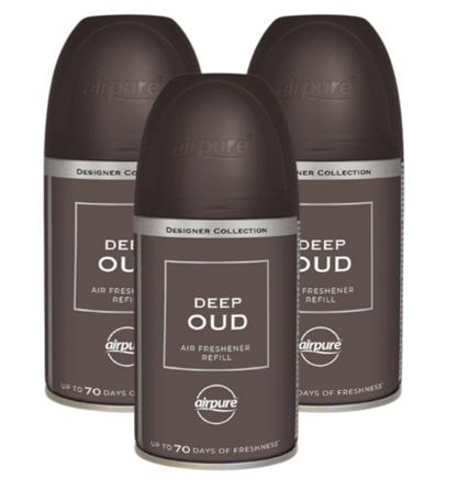 Airpure Designer Collection Air Freshener Deep Oud Automatic Refill 250ml